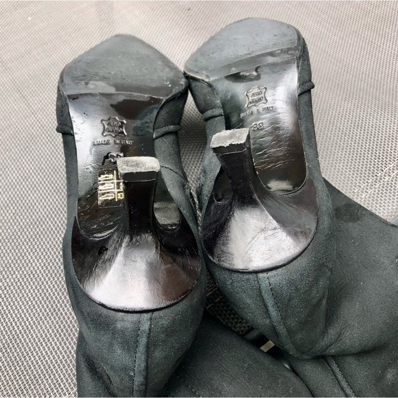 MARC CAIN ANKLE BOOT black leather suede size 38 made in Italy - Picture 11 of 16